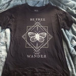 Black moth women’s tee shirt by FREEZE